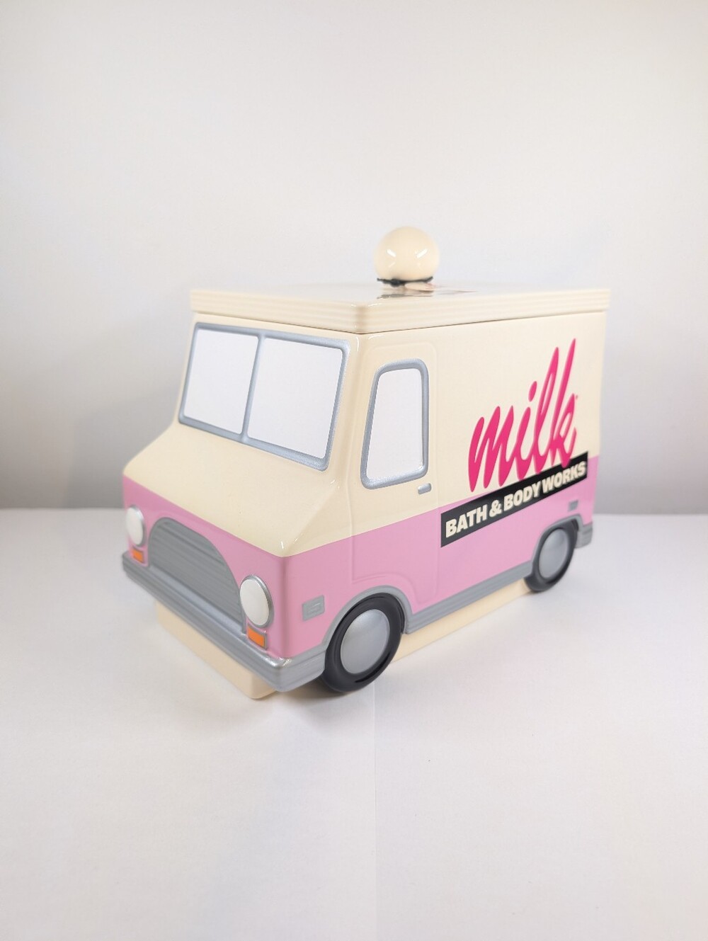 Bath & Body Works Milk Bar Cookie Jar Ceramic, Cream And Pink